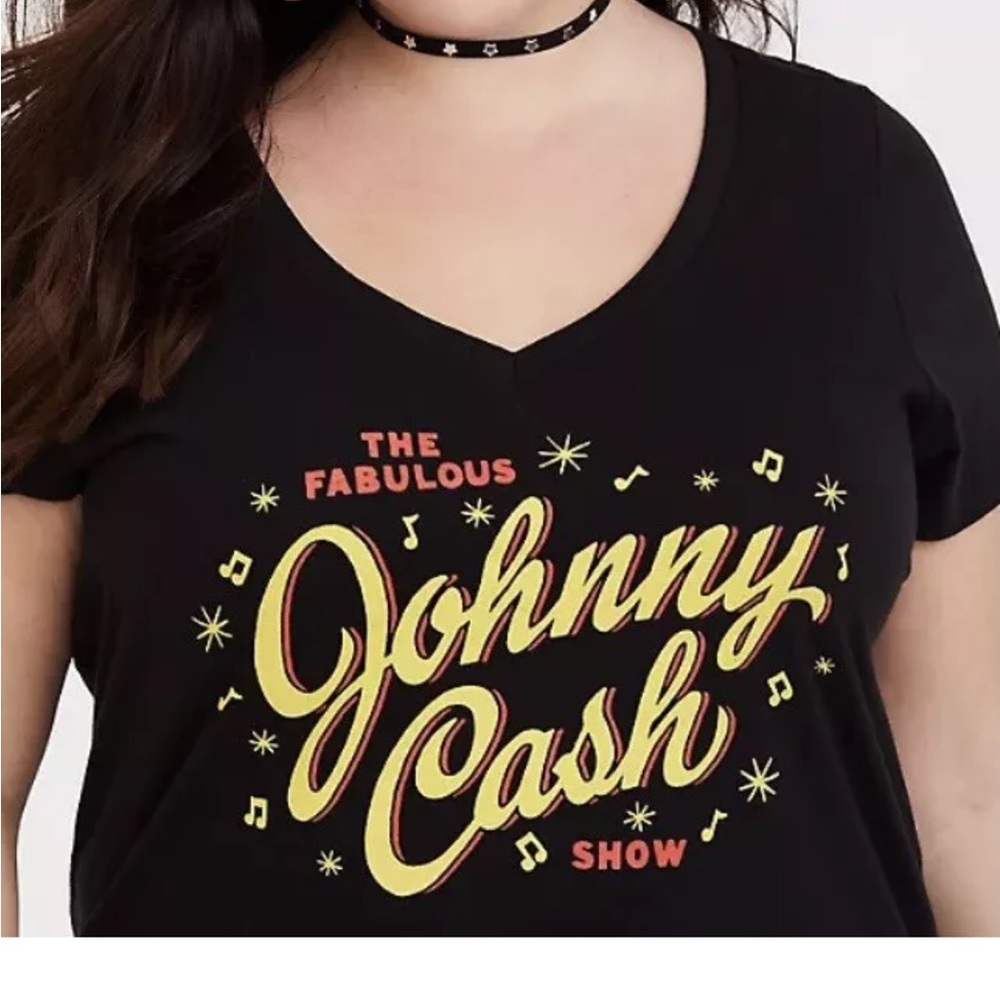 Torrid (The fabulous Johnny Cash Show)Black plus size 1 14/16 V-neck